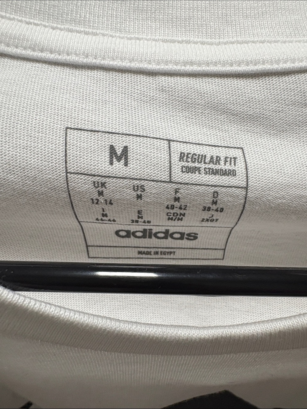 Women’s medium white adidas White T-Shirt with Black Logo - Picture 3 of 5